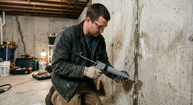 Basement Crack Repair in Taunton, MA