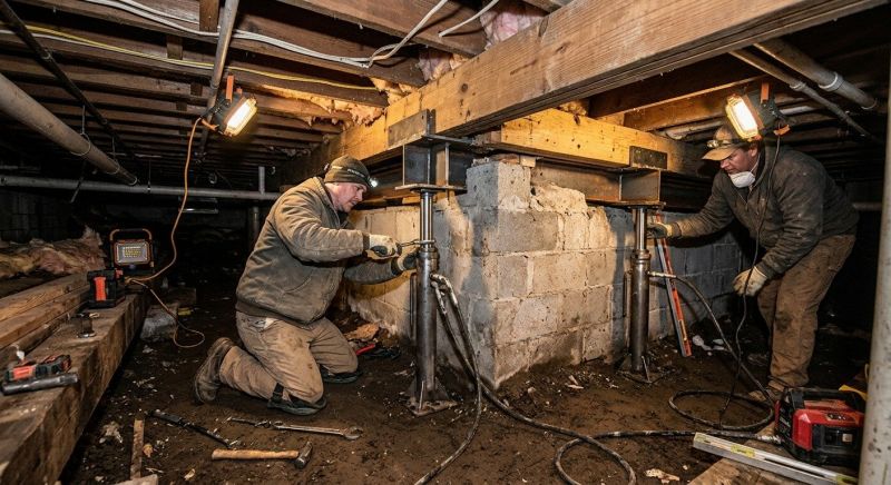 Basement Foundation Repair in Tiverton, RI