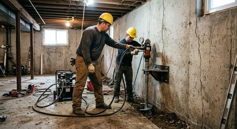Basement Stabilization in Taunton, MA