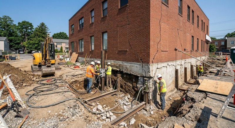 Building Foundation Repair in Mansfield, MA
