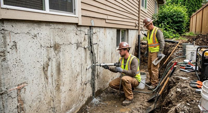 Cracked Foundation Repair in Mansfield, MA