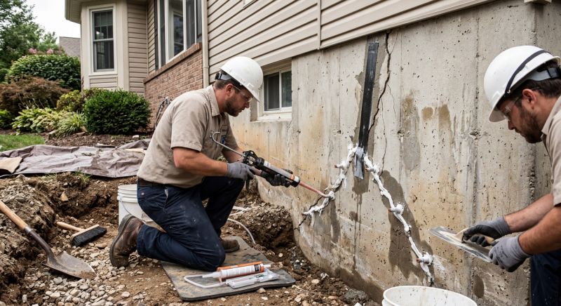 Cracked Foundation Repair in North Dartmouth, MA