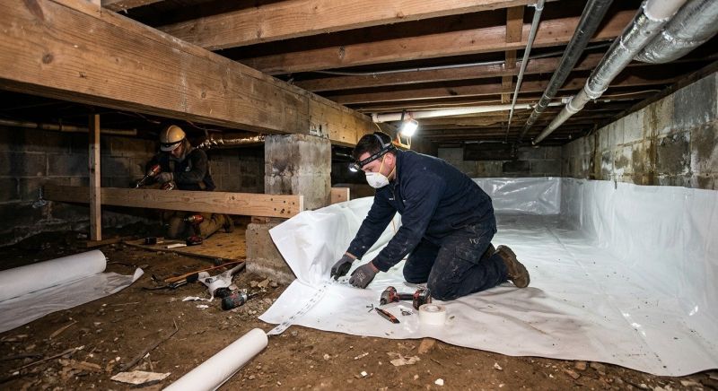 Crawl Space Leveling in Taunton, MA