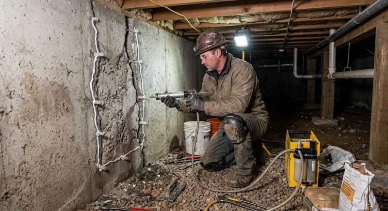 Crawlspace Foundation Repair in Dedham, MA