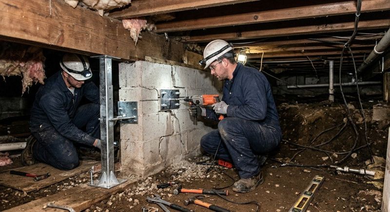 Crawlspace Foundation Repair in Hingham, MA