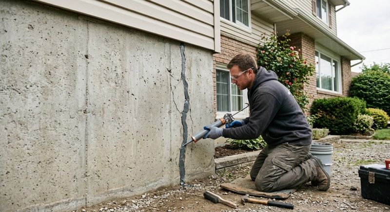 Foundation Crack Sealing in Taunton, MA