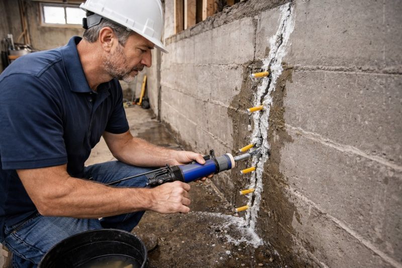 Foundation Crack Sealing in Taunton, MA