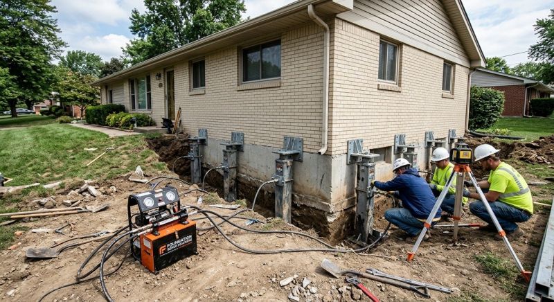 Foundation Pier Leveling in Taunton, MA