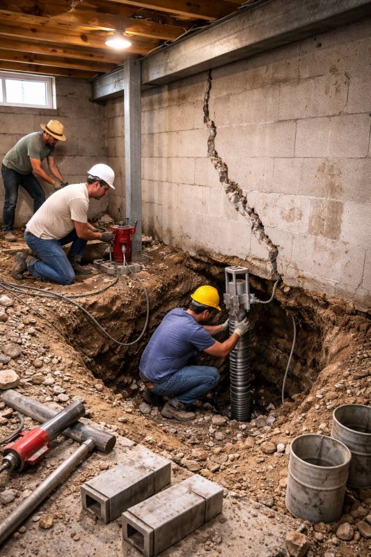 Foundation Structural Repair in Millis, MA