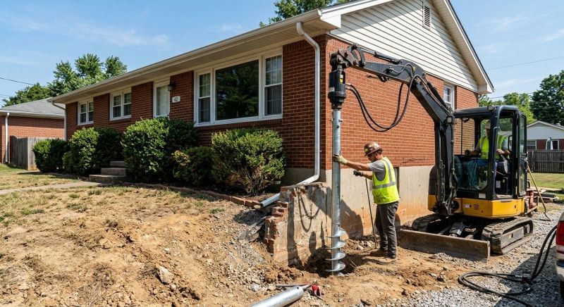 Helical Pile Installation in Taunton, MA