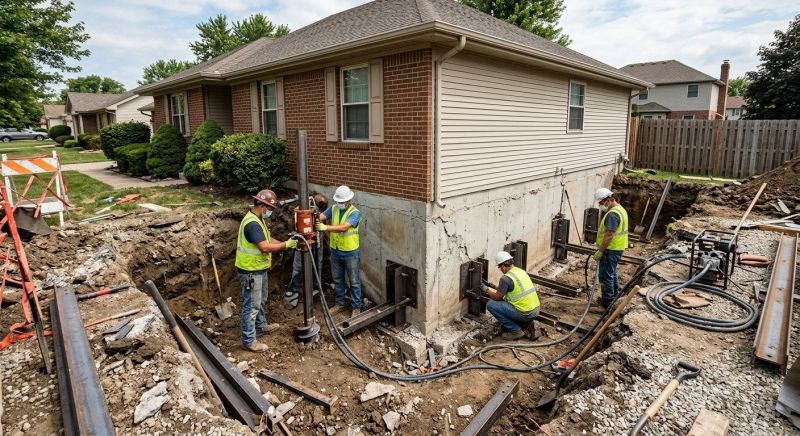 House Foundation Repair in Abington, MA