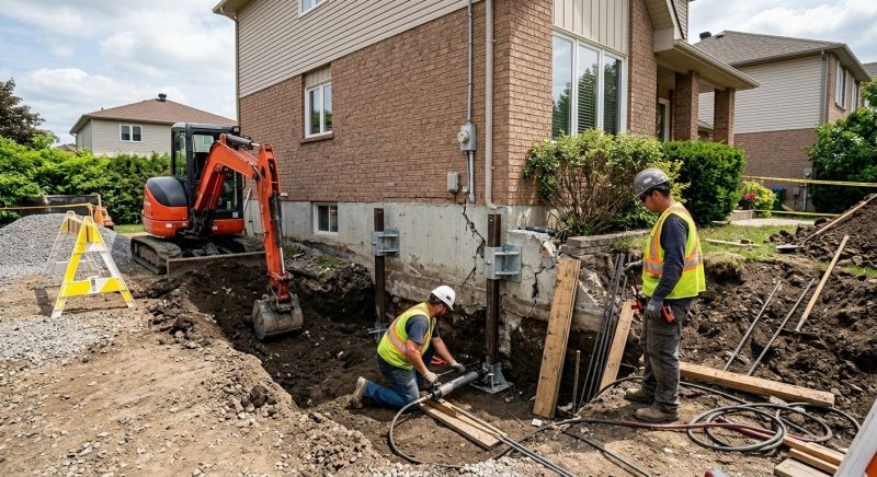 House Foundation Repair in East Bridgewater, MA