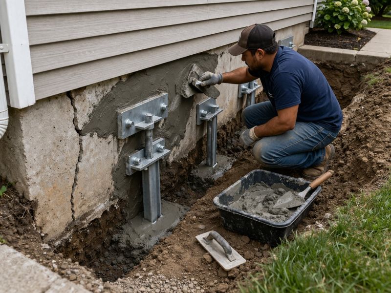 House Foundation Repair in Hanson, MA