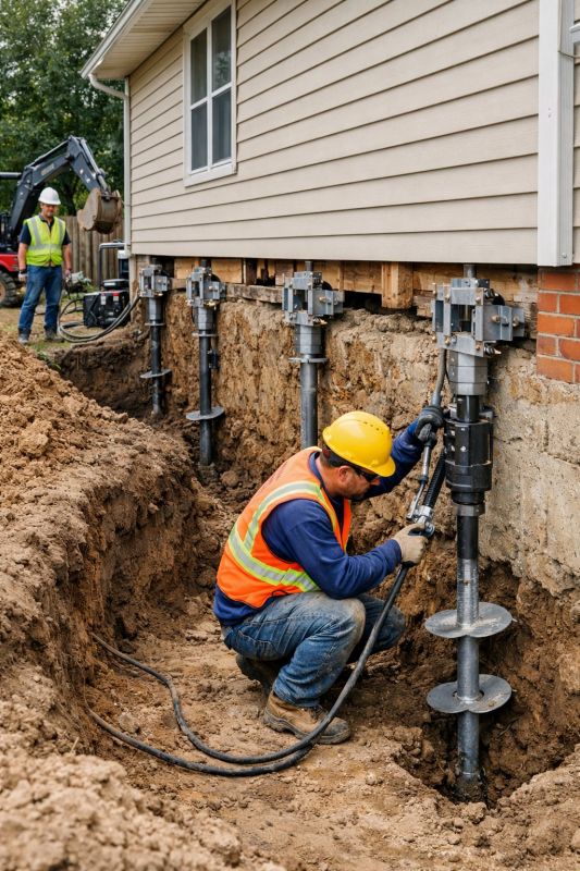 Sinking Foundation Lifting in Taunton, MA