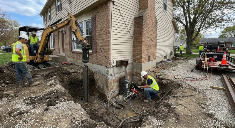 Sinking Foundation Repair in Brockton, MA