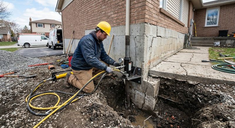 Sinking Foundation Repair in Dighton, MA