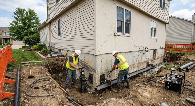 Sinking Foundation Repair in Hanover, MA